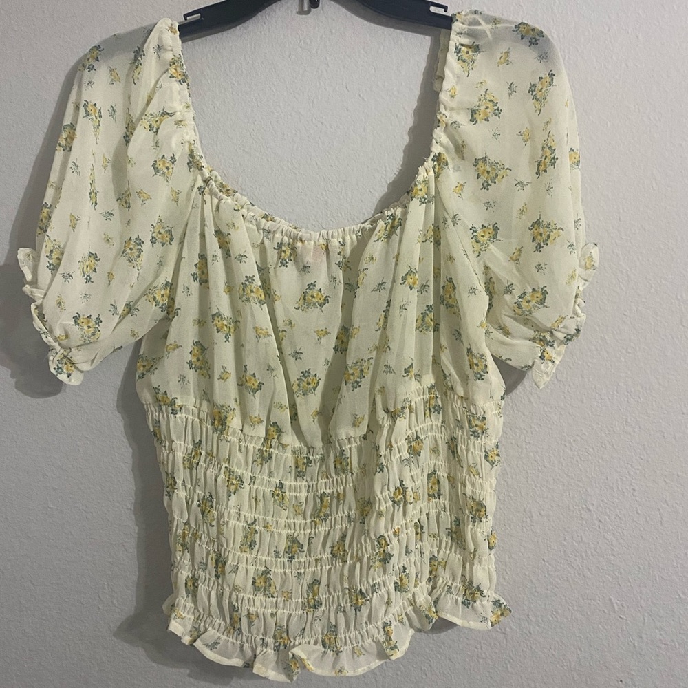 Yellow Floral Blouse